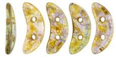 crescent gyöngy: luster-transparent gold/sm. topaz 20 db