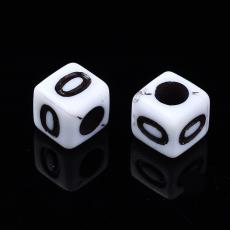 akril szám gyöngy fehér-fekete 0