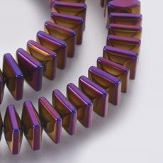 szintetikus hematit négyzet gyöngy 20 db metál lila színű