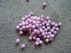 csiszolt gyöngy 4 mm pink lüszteres fehér 50 db