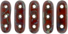 beam gyöngy 10 x 3 mm opaque red picasso 10 db