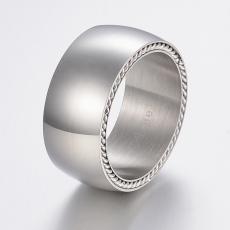 rozsdamentes acél platinum színű férfi gyűrű 10-es méret