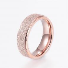 rozsdamentes acél rose gold csillagporos gyűrű 5-ös méret