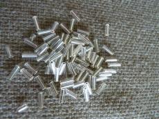 ezüst közepű kristály szalmagyöngy 6 mm 20 gr