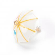 akril fehér szives esernyő medál