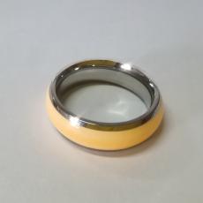 rozsdamentes acél sötétben világító narancs gyűrű 5-ös méret