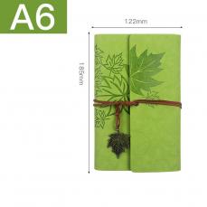 leveles műbőr borítású napló zöld A6