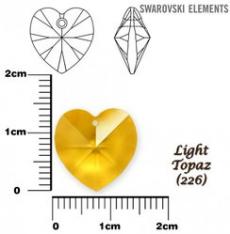 6202 szív függő light topas 14 mm
