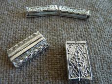6 soros tégla mágneskapocs ezüst színű