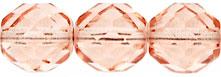 csiszolt gyöngy 10 mm: áttetsző rosaline 5 db