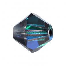 Preciosa rondelle (bicone) 4 mm: crystal bermuda blue