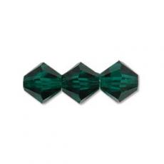 Preciosa rondelle (bicone) 3 mm: emerald