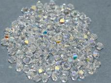 Preciosa rondelle (bicone) 3 mm: crystal AB