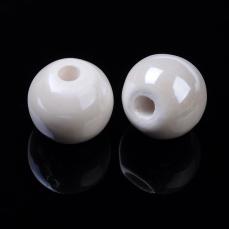 porcelán gyöngy fehér 11 mm