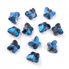 pillangó csiszolt gyöngy metál kék