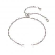 rozsdamentes acél állítható karkötő alap platinum singapúri