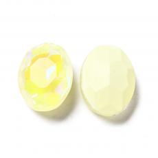 üveg kaboson: ovális fluorescent sárga 18 x 13 mm