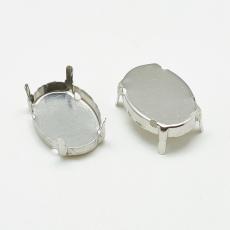 platinum színű foglalat 18 x 13-es ovális kabosonhoz