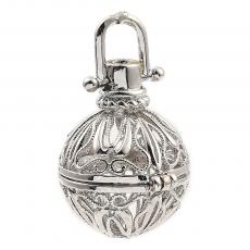 Angyalhívó medál platinum színű filigrán