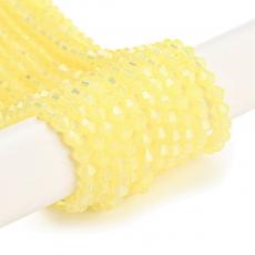 üveg bicone 4 mm opál sárga 20 db