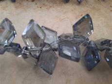 félig galvanizált rombusz üveg medál farmerkék