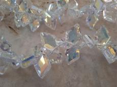 félig galvanizált rombusz üveg medál kristály AB