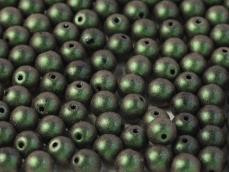 6 mm kerek gyöngy polychrome olive-mauve 10 db