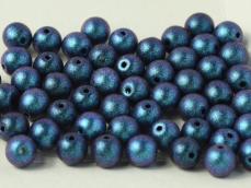 6 mm kerek gyöngy polychrome indigo violet 10 db