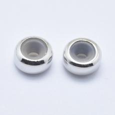 szilikon belsejű rondell köztes, stopper 1 db platinum színű