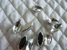 foglalatos üveg kaboson navette crystal 15 x 7 mm