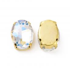 foglalatos üveg kaboson ovális crystal-moonlight 14 x 10 mm