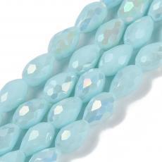csepp alakú gyöngy 15 mm: telt világoskék AB 10 db