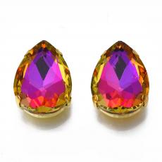 foglalatos üveg kaboson csepp crystal-pink-topas 18 x 13 mm