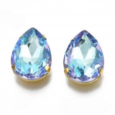 foglalatos üveg kaboson csepp crystal-aqua-yellow 18 x 13 mm