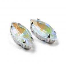 foglalatos üveg kaboson navette 12 x 6 mm: fluorescent light sapphire