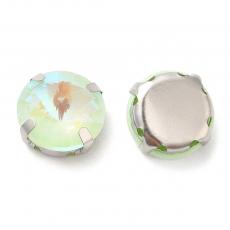 foglalatos üveg kaboson kerek 12 mm: fluorescent peridot