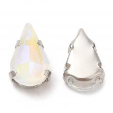 foglalatos üveg kaboson csepp 10 x 6,5 mm: fluorescent crystal