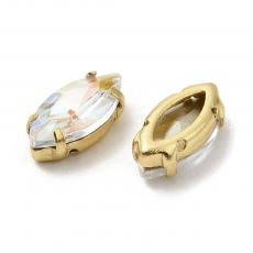 foglalatos üveg kaboson navette Crystal-Light AB 15 x 7 mm