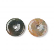 indiai achát kerek lyukas medál 30 mm