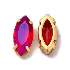 foglalatos üveg kaboson navette siam-moonlight 15 x 7 mm