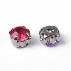 montee-kerek fűzhető foglalatos akril chaton magenta 5 mm