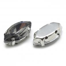 foglalatos üveg kaboson navette szürke 10 x 5 x 4 mm