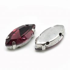 foglalatos üveg kaboson navette ametiszt 10 x 5 x 4 mm