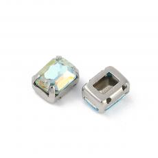 foglalatos üveg kaboson octagon 8 x 6 mm: crystal-light AB
