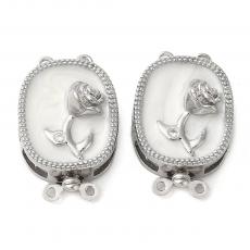 cirkonia fehér rózsás két soros házas kapcsoló