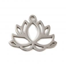 rozsdamentes acél filigrán lótuszvirág medál