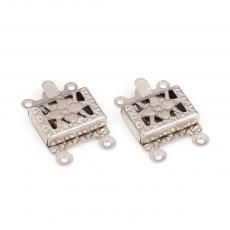 házas 2 soros kapocs rozsdamentes acél/négyzet