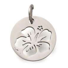rozsdamentes acél filigrán Hawaii hibiszkusz medál