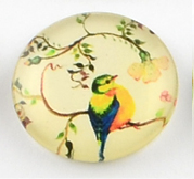 üveg lencse madár mintás 25 mm: 4