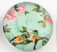 üveg lencse madár mintás 25 mm: 6